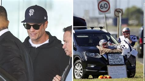 Fan’s hilarious act as Tom Brady quietly arrives in Australia.
